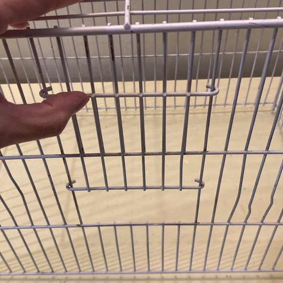 BIRDCAGE White Painted Metal Door Opens ~ Art Decor Piece - Picture 3 of 6